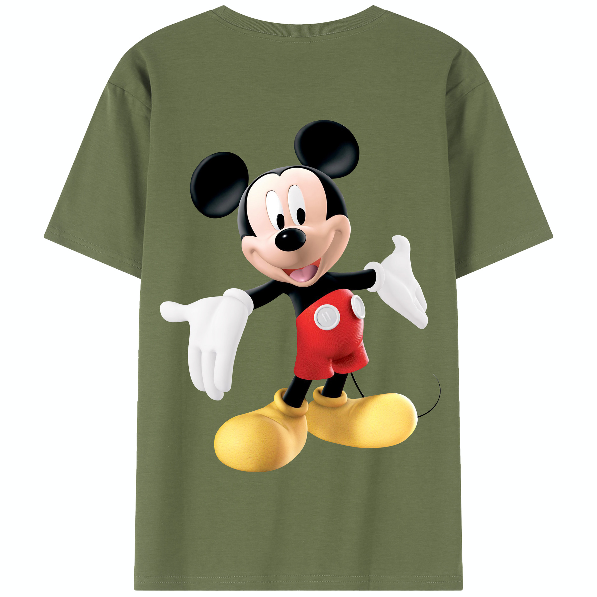 （画像用） ミッキーマウス Mickey Mouse 綿100％半袖Tシャツ（背面プリント）